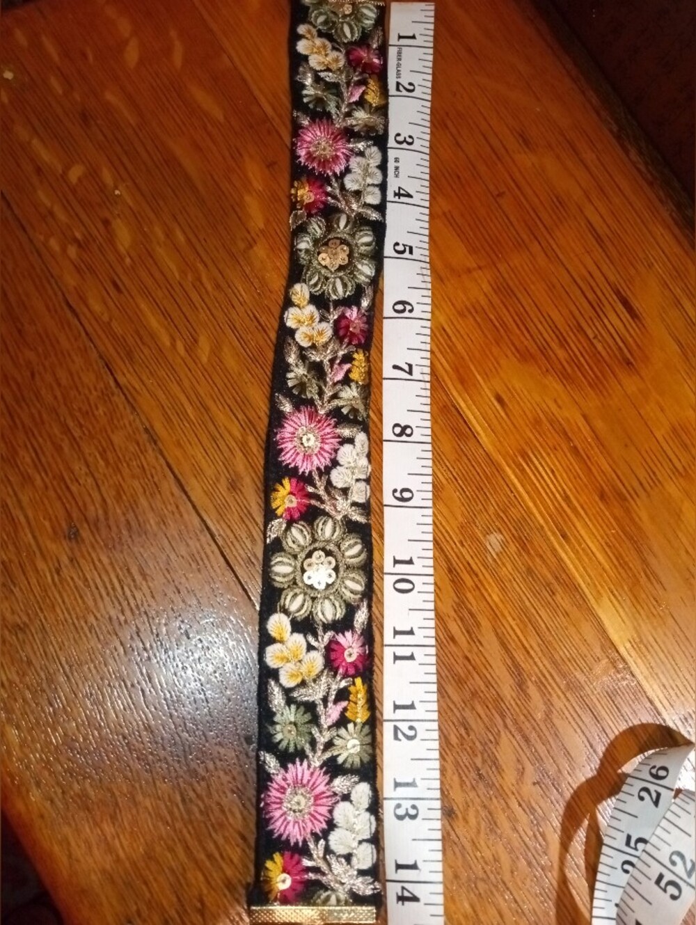 Embroidered Floral Black Choker Necklace - Women Accessories
